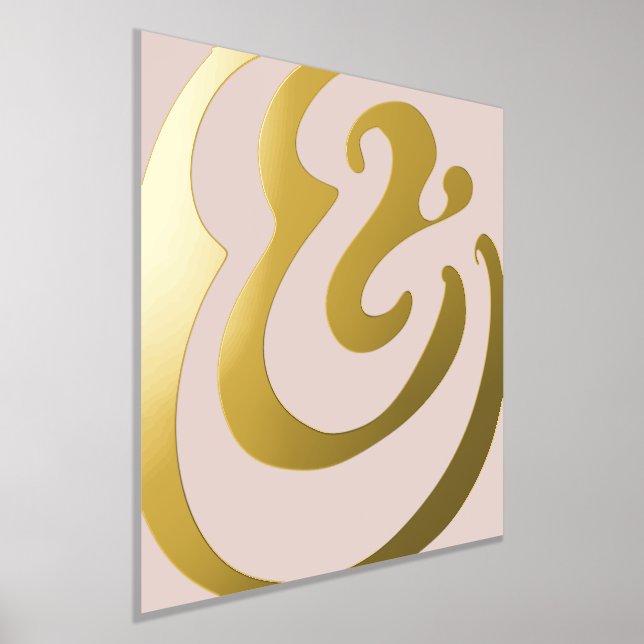 Abstract Minimal Blush Pink Gold Foil Prints (Laydown)