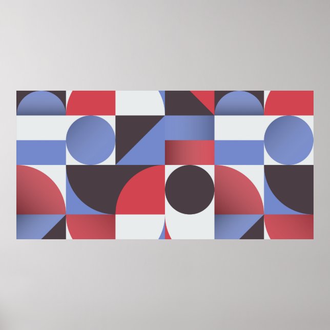Abstract minimal geometric seamless pattern poster (Front)