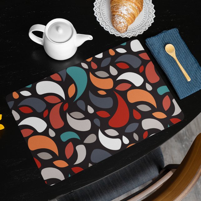 Abstract Minimal Geometric Shape Cloth Placemat (geometric pattern placemat)