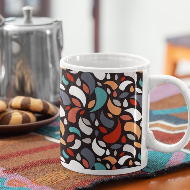 Abstract Minimal Geometric Shape Coffee Mug (Geometric shapes pattern mug)