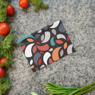 Abstract Minimal Geometric Shape Kitchen Towel
