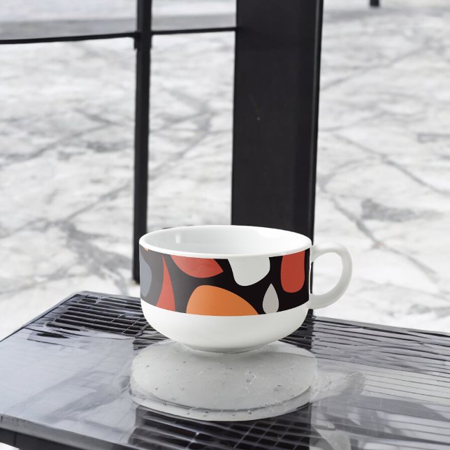 Abstract Minimal Geometric Shape Soup Mug (Soup Mug)
