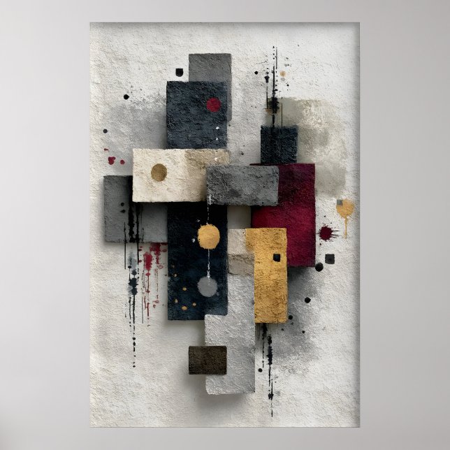 Abstract Minimal Print, Printable Art, Modern Wall Poster (Front)