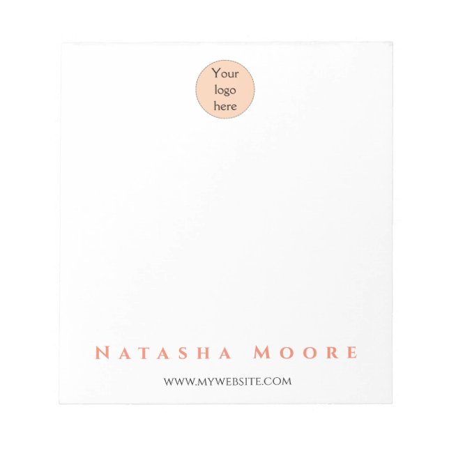 Abstract minimal simple light orange Business  Notepad (Front)