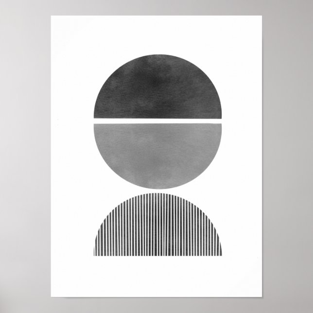 Abstract Minimalist Art - Semi Circles 2 Poster (Front)