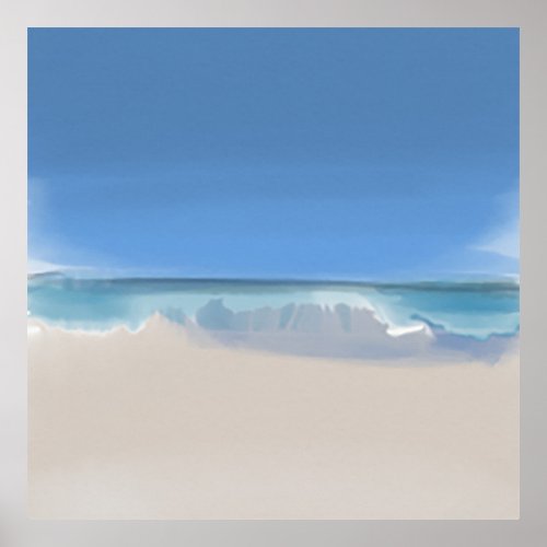 Abstract Minimalist beach Conceptual Painting Poster