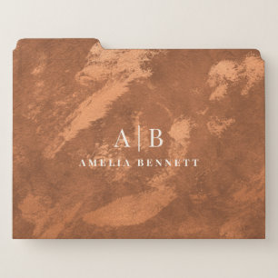 Abstract Minimalist Copper Elegant Luxury File Folder