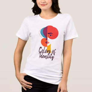 Abstract Minimalist Female Portrait Tri-Blend Shirt
