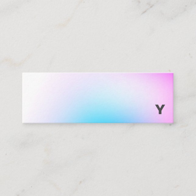 Abstract Minimalist Gradient Mini Business Card (Front)