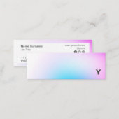 Abstract Minimalist Gradient Mini Business Card (Front/Back)