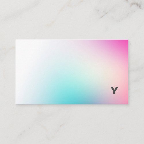 Abstract Minimalist Holo Gradient Business Card