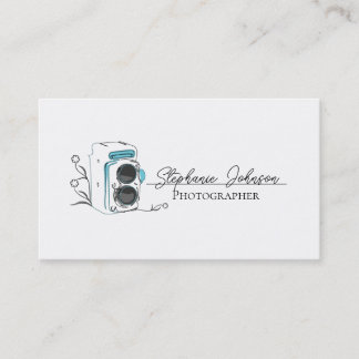 Abstract Minimalist Line Art Photography Business Card