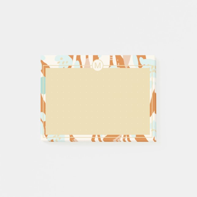 Abstract Minimalist Love Valentine Hearts Branches Post-it Notes (Front)