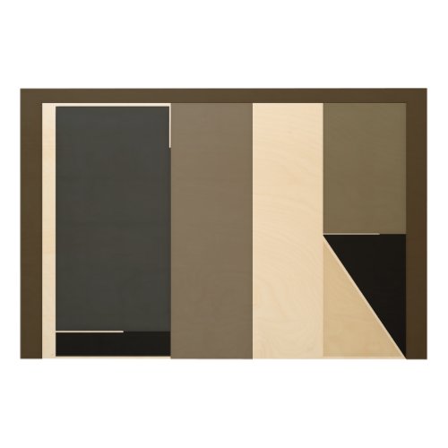 Abstract Minimalist Modern Bauhaus Wood Wall Art