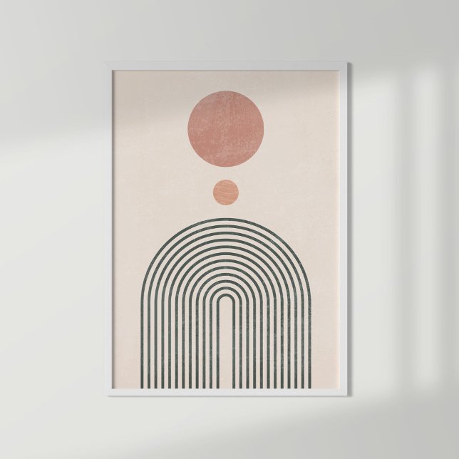 Abstract Minimalist Rainbow, Sun and Moon Poster (Creator Uploaded)
