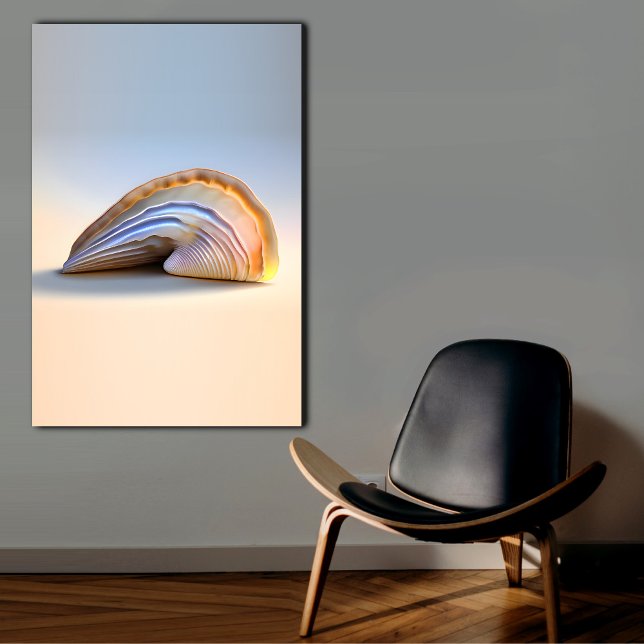 Abstract Minimalist Seashell Artwork Metal Print (Creator Uploaded)