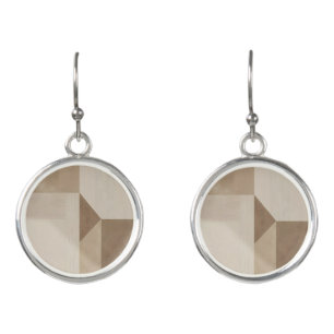 Abstract minimalist wabi style geometric art earrings