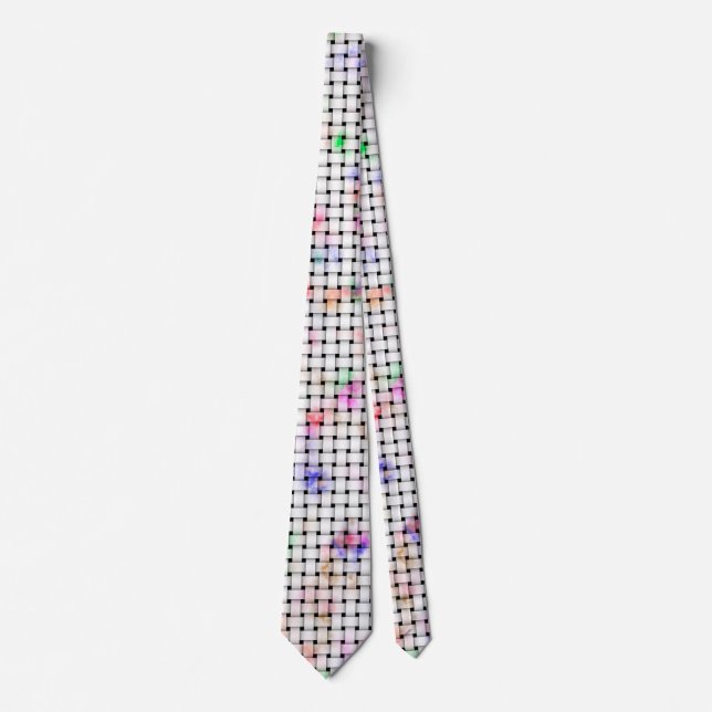 Abstract Minimalist Watercolour Weave Neck Tie (Front)
