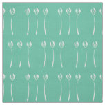 Abstract Mint Art Deco Tulip Floral Pattern Fabric