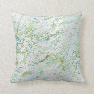 green and silver cushions