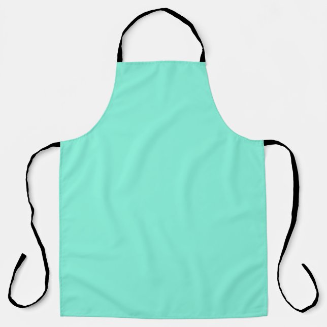  Abstract Mint Solid Color Apron (Front)