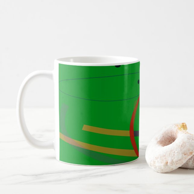 Abstract Miro Inspired Artsy Coffee Mug (With Donut)