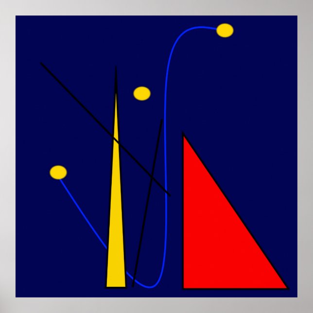 Abstract Miro Inspired Poster (Front)