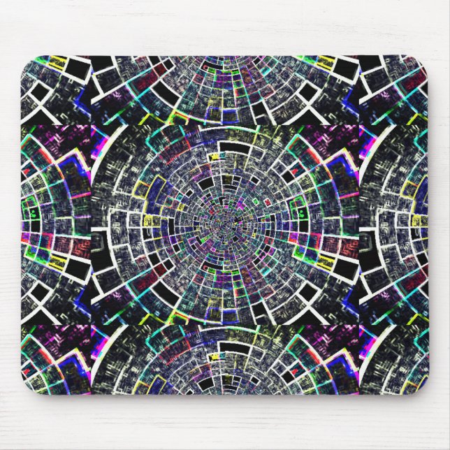 Abstract mirror glass pattern  mouse pad (Front)