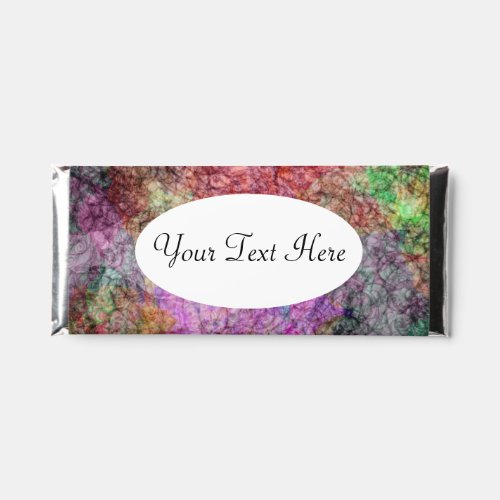 Abstract Mix of Misty Colors Gray Squiggly Lines Hershey Bar Favors