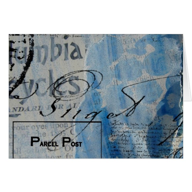 Abstract Mixed Media and Digital in Blue All Occas (Front Horizontal)