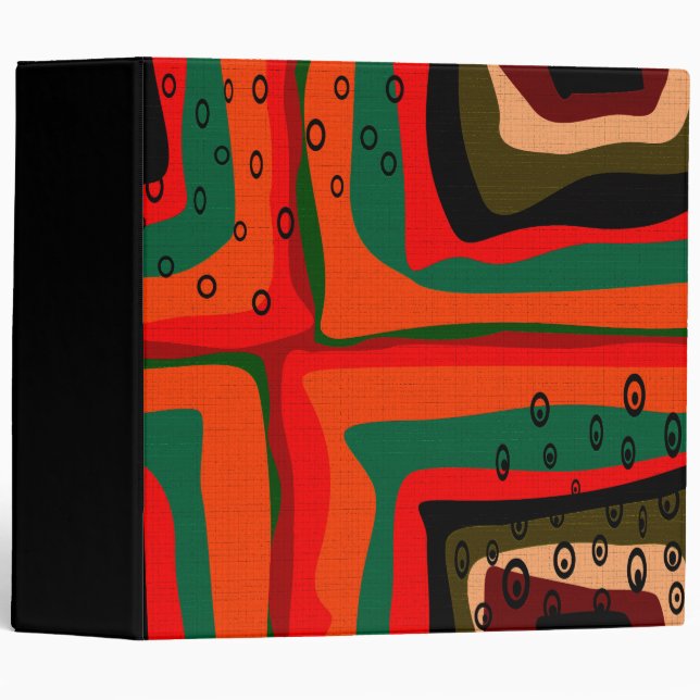 Abstract, modern 3 ring binder (Front/Spine)