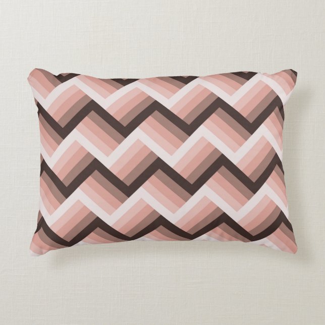 Abstract Modern 3D Stripe Seamless Accent Pillow (Front)