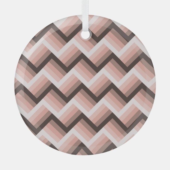 Abstract Modern 3D Stripe Seamless Glass Ornament (Front)