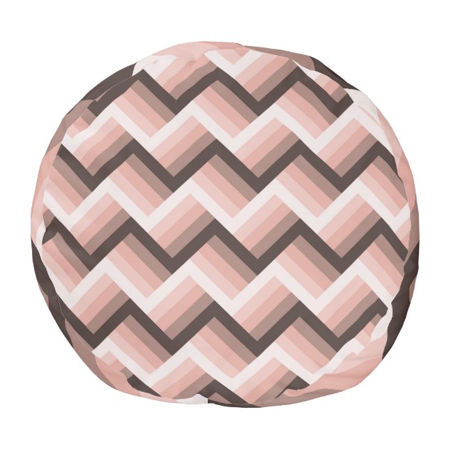 Abstract Modern 3D Stripe Seamless Pouf (Bottom)