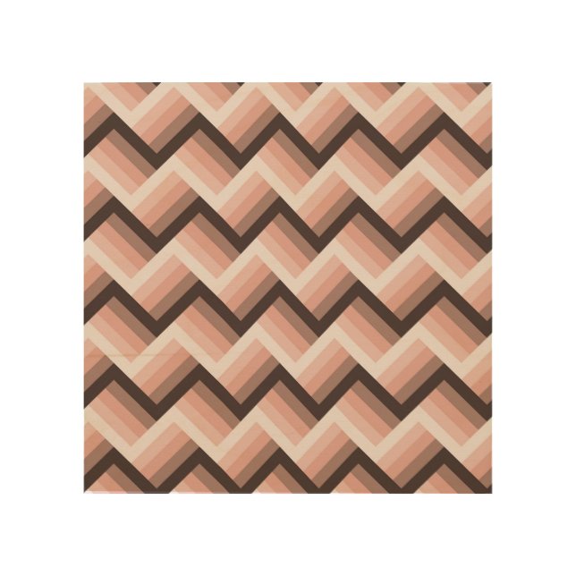 Abstract Modern 3D Stripe Seamless Wood Wall Art (Front)