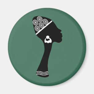 Abstract modern African American woman art Magnet