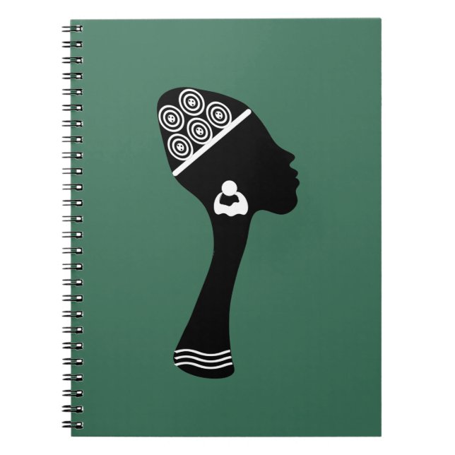 Abstract modern African American woman art Notebook (Front)