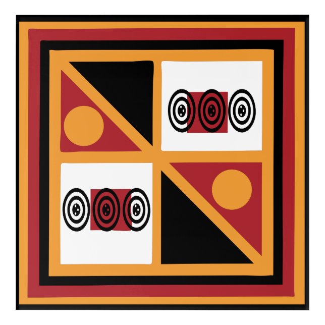 Abstract Modern African Geometric art (Front)