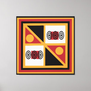 Abstract Modern African Geometric art Canvas Print