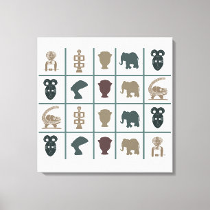 Abstract Modern African tribal art Canvas Print