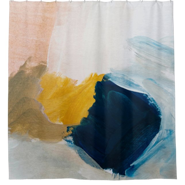 Abstract modern art background. Painting gray and  Shower Curtain (Front)