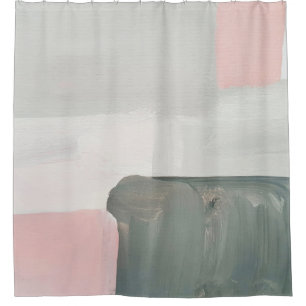 Abstract modern art background. Painting pink, gra Shower Curtain