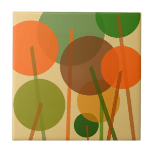 Abstract Modern Art Geometric Floral Pattern Ceramic Tile