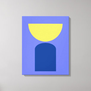 Abstract Modern Art Geometrical Shapes Sage Green Canvas Print