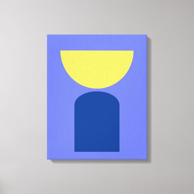 Abstract Modern Art Geometrical Shapes Sage Green Canvas Print (Front)