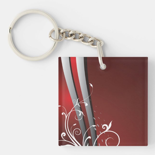 Abstract Modern Art Keychain (Front)