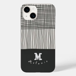 Abstract modern art minimal Monogram retro Case-Mate iPhone 14 Case