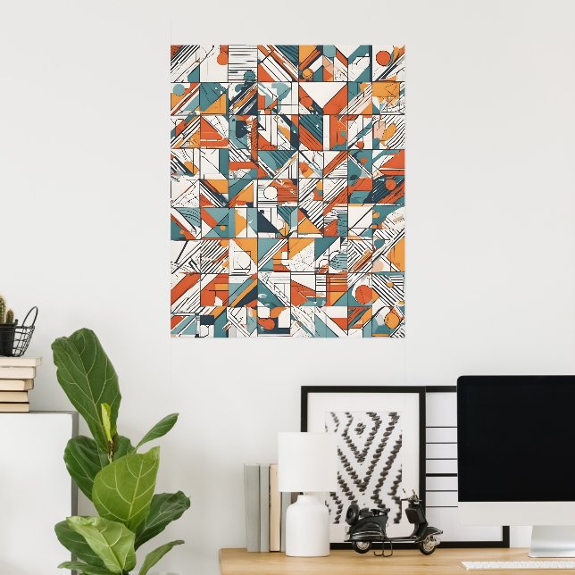 Abstract modern art poster (Home Office)