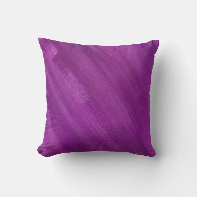Abstract modern art purple pink mauve pillow (Front)