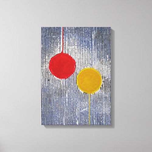 Abstract Modern Art Red and Yellow Spot canvas